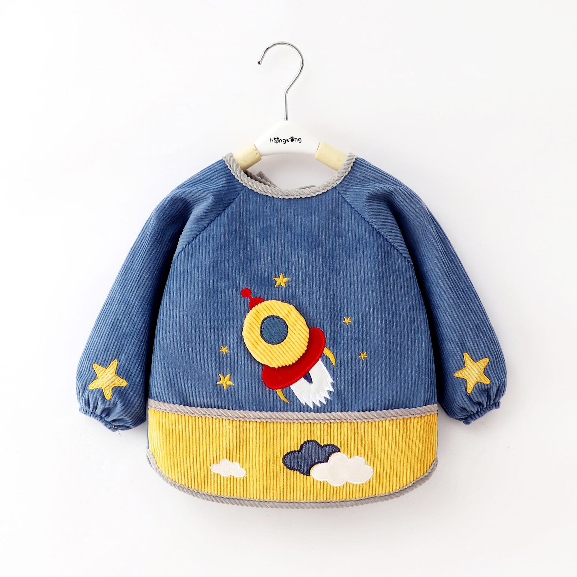 安以陌罩衣婴儿童围裙宝宝吃饭围兜秋冬宝宝罩衣吃饭围兜儿童围裙女宝