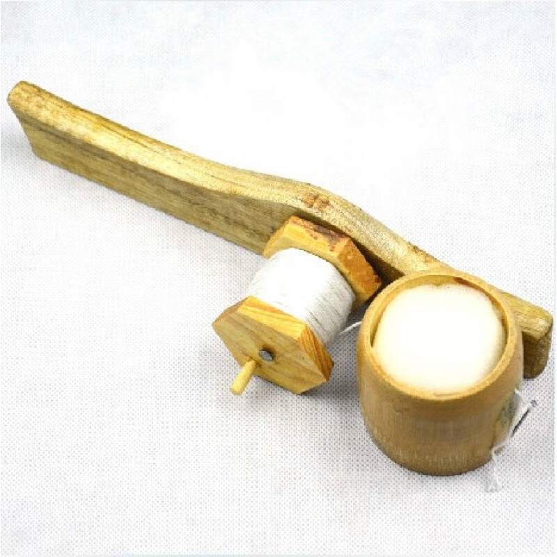 千凌韵老式墨斗竹墨斗划线器手动手摇竹制木制墨斗木工工具带线画