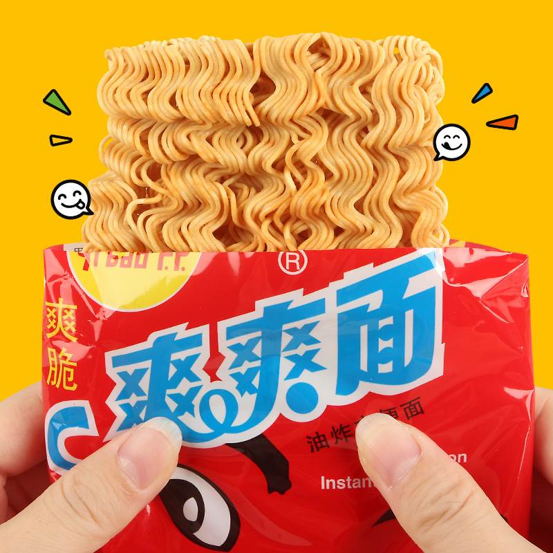 七宝一丁爽爽面干脆干吃油炸方便面零食怀旧休闲办公室零食品小吃