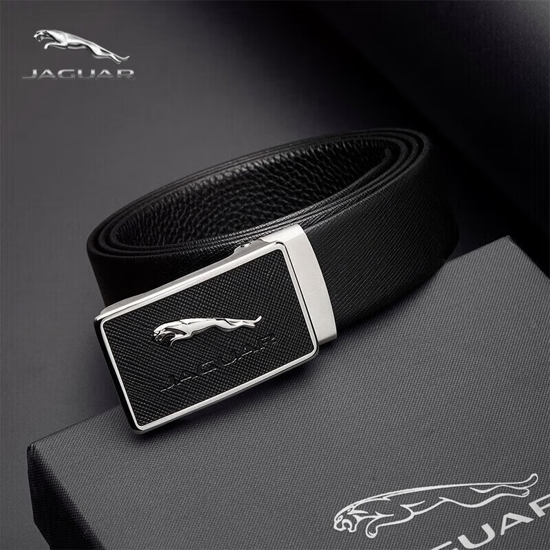 jaguar皮带男士腰带牛皮商务休闲裤腰带皮带男自动扣送男友老公实用