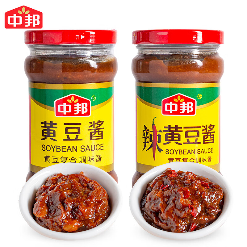 中邦瓶装炒菜拌面调料麻辣香锅底料豆瓣酱香辣下饭 黄豆酱320g