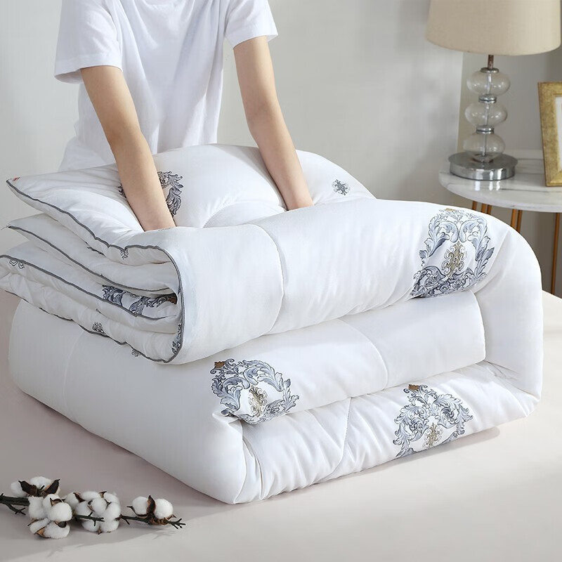 恒源祥 棉被子 新疆棉花被子抗菌学生宿舍单双人春秋被保暖加厚冬被芯 抗菌棉花被-白色【升级款】 200*230cm 10斤