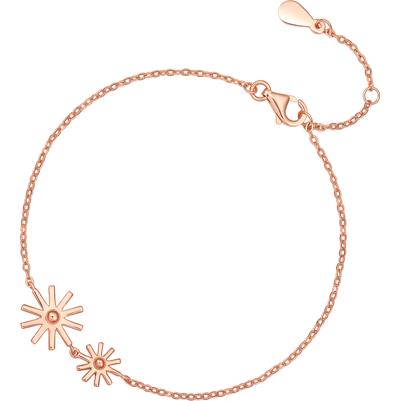 周六福(ZLF)七夕礼物 S925银饰手链女六芒星轻奢高级设计感手饰送女友生日 手链链长16+3cm 46元(需领券)