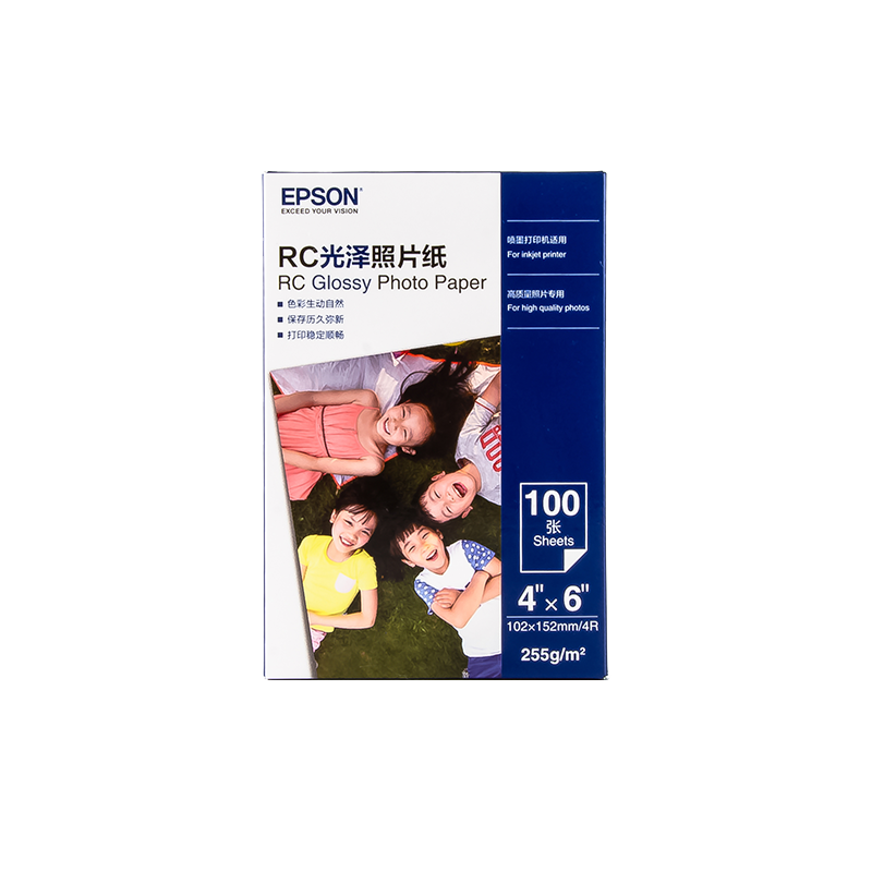 EPSON 爱普生 S450386 RC光泽照片纸 6英寸 255g 100张/包*1包