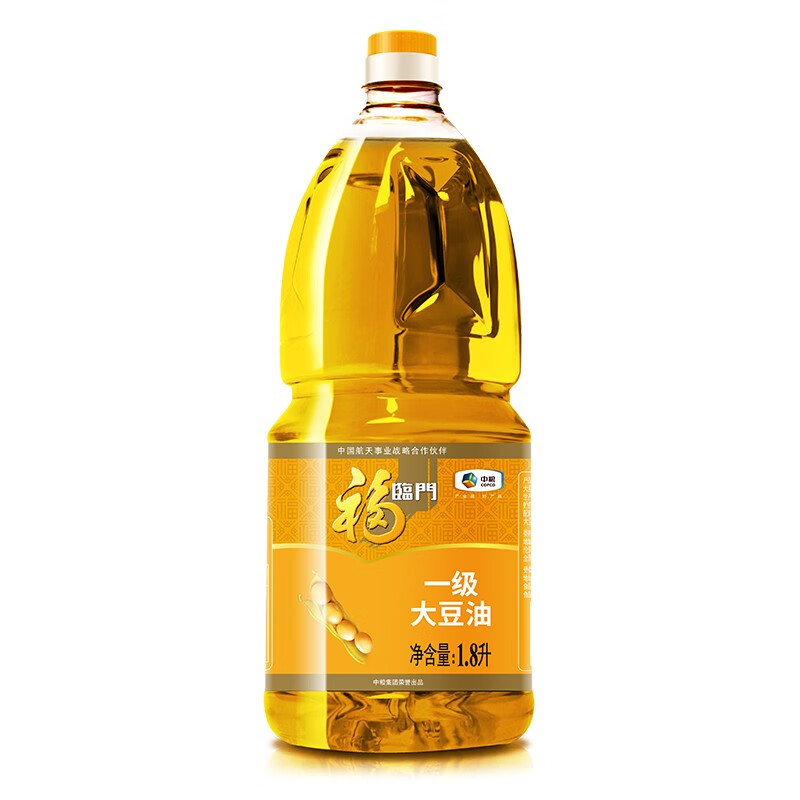 福临门 食用油 一级大豆油 1.8L