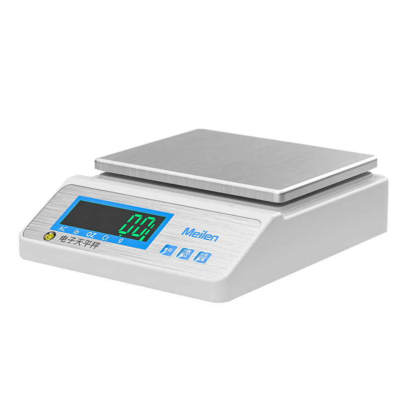 Meilen高精度黃金電子天平秤0.01g0.001g電子秤克稱實驗室精密分析天平精準(zhǔn)黃金中藥珠寶秤廚房秤 方盤-量程300g-精度0.1g