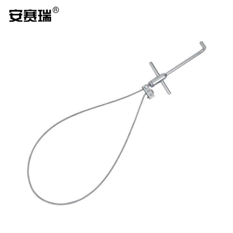 安赛瑞 套猪器 适用中大猪 不锈钢套猪器保定器钢丝套金属绳  530473