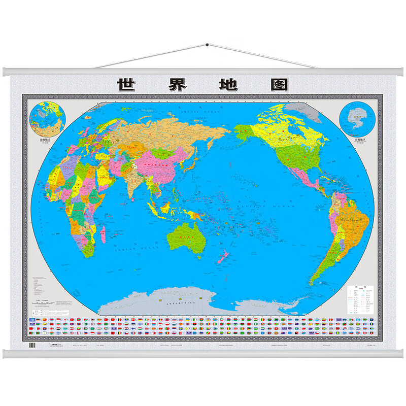2023新版 世界地图挂图约1.2米*0.9米大全开精品挂图办公教室书房覆膜
