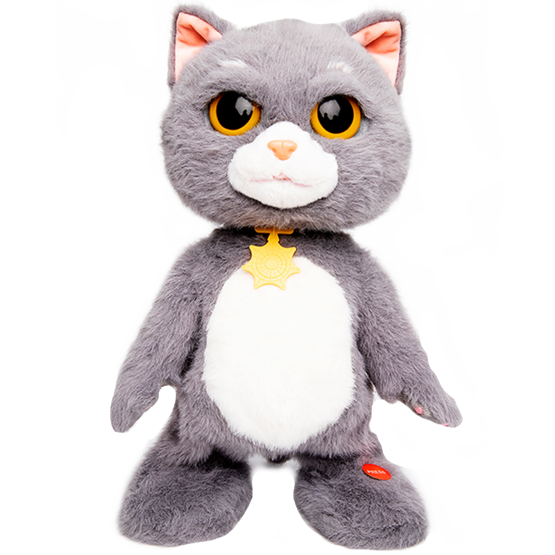 趣巢抖喵斑布猫学说话唱歌跳舞儿童玩具女孩毛绒公仔仿真猫咪玩偶