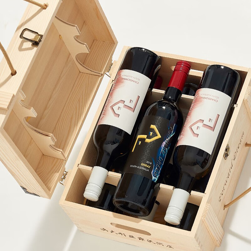 【品牌荣誉银奖】霏沃澳大利亚原瓶进口红酒750ml原装干红葡萄酒礼盒装 特酿+霞多丽2支礼盒装