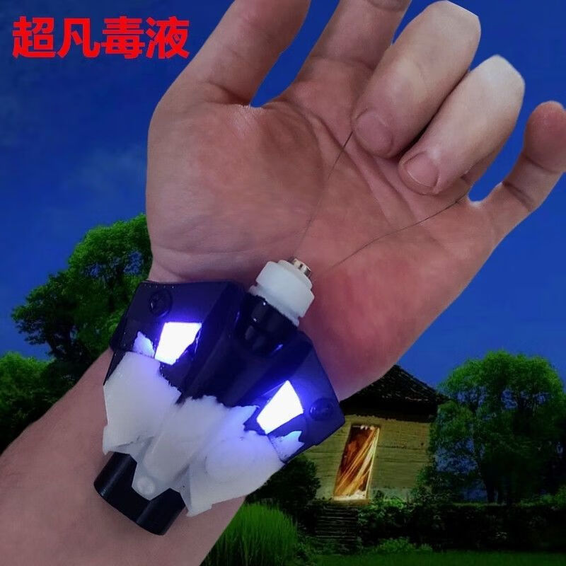 蛛丝发射器自动回收一体 蛛网吐丝喷射器黑科技喷丝男孩儿童 超凡毒液 蜘蛛发丝器