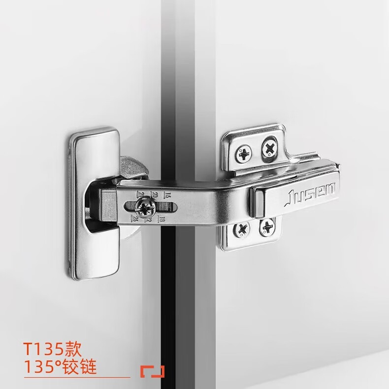 炬森转角柜阻尼铰链特殊门铰橱柜30度负45度90度缓冲合页135度 90°转角内掩柜门缓冲