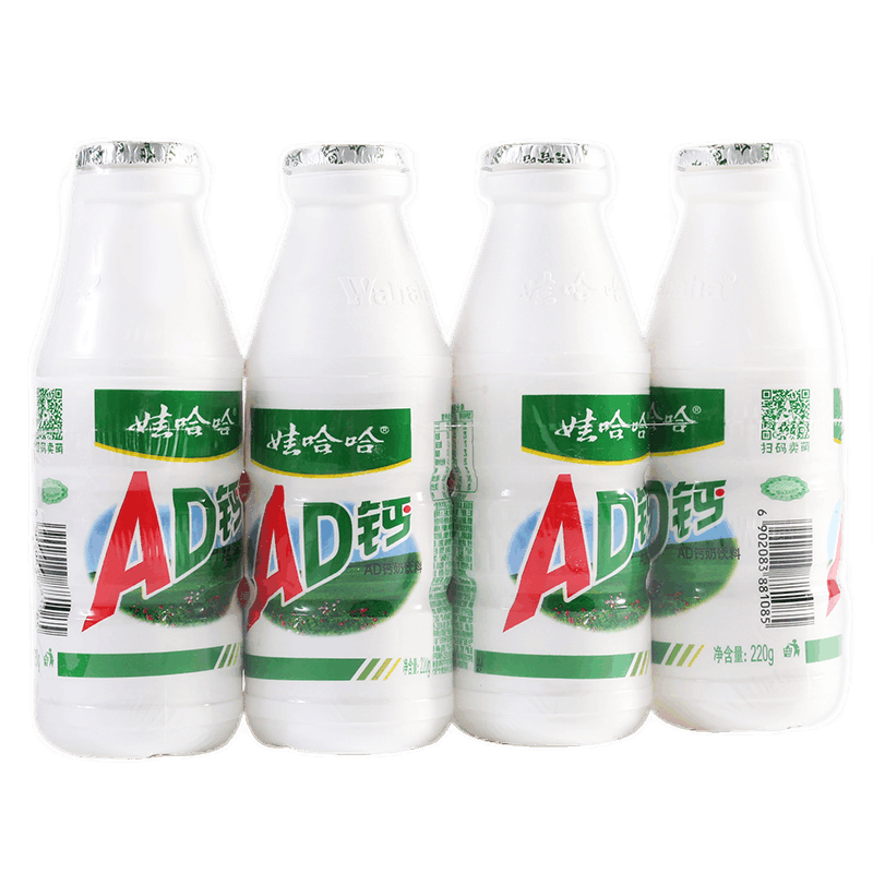 京东极速版:娃哈哈 ad钙奶 220g*4瓶