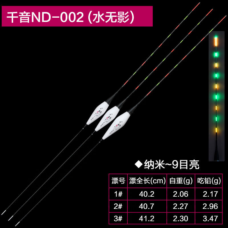 f鱼咬钩变色夜光漂电子漂智能重力感应变色电子浮漂鱼漂水无影鱼浮音