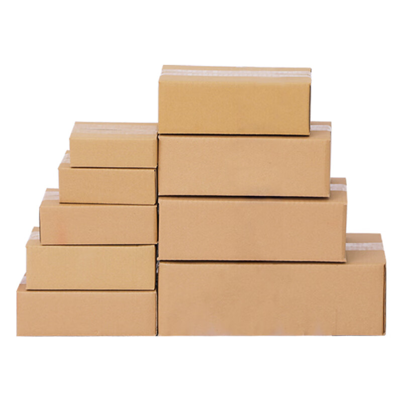 花乐集扁平快递纸盒鞋盒纸箱打包半高纸箱月饼包装盒面膜钱包小盒子