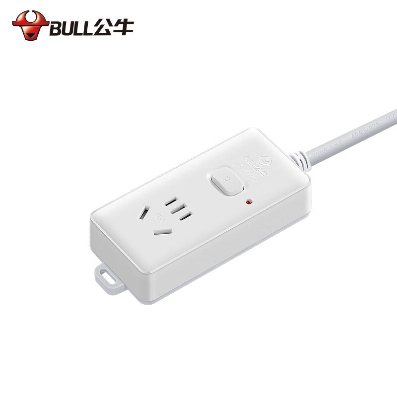 公牛（BULL）大功率16A插座/插线板/插排/排插/接线板/拖线板 1位总控全长1.8米空调插座 送10A头 GN-104D