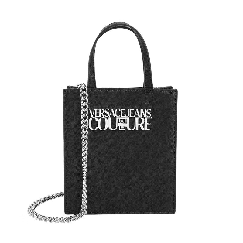 jeans couture范思哲女包 时尚潮流字母女士手提包斜挎包礼物 黑色 fz