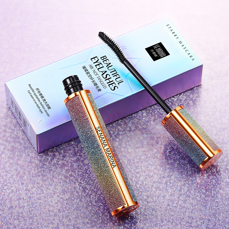 【一刷卷翘 自然美睫】星空睫毛膏纤长自然卷翘持久不晕染不脱妆防水定型打底小刷头 两支|璀璨星空纤长睫毛膏8g