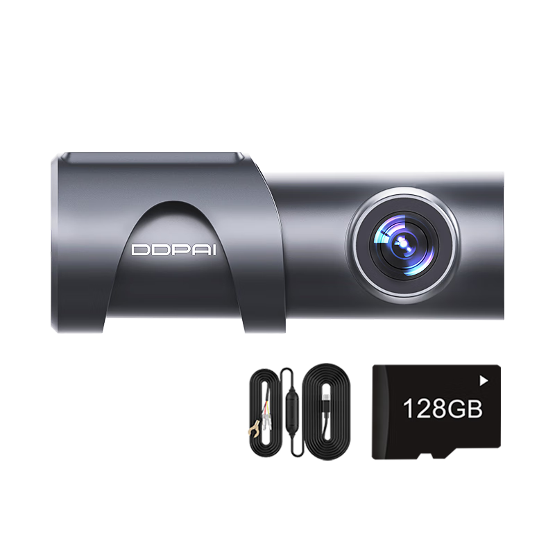 盯盯拍行车记录仪MINI4 4K超清影像 远程互联迷你隐藏128G卡+降压线套餐