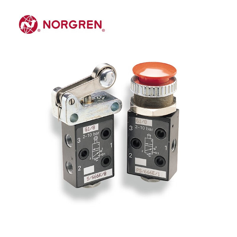 诺冠(norgren) S/666系列系列手动阀和机械控制阀S/666/8