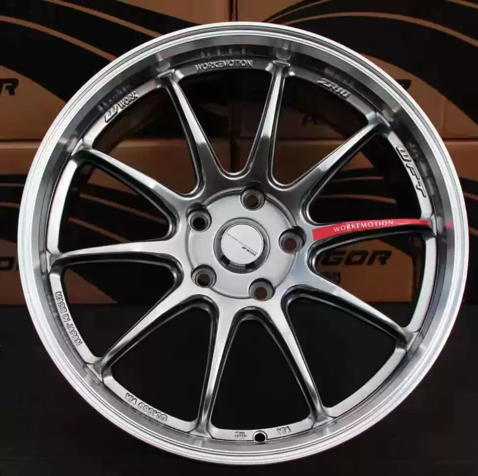 诚迈适用于 18寸work zr10全新抛边改装轮毂国产复刻版 高亮黑车边