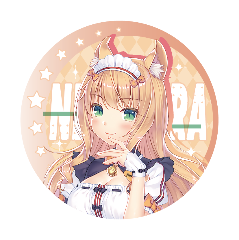 创京懿选猫娘乐园nekopara周边巧克力香子兰马口铁日谷底磨砂细闪徽章