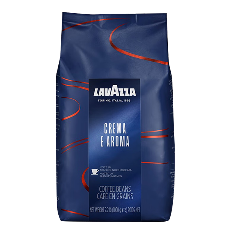 拉瓦萨（LAVAZZA）意大利CREMA E AROMA意式醇香咖啡豆1kg 1号会员店