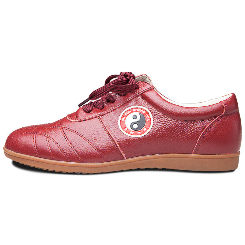 古韵中华太极鞋女牛筋底太极运动鞋男练功鞋太极拳武术鞋比赛1a 红色