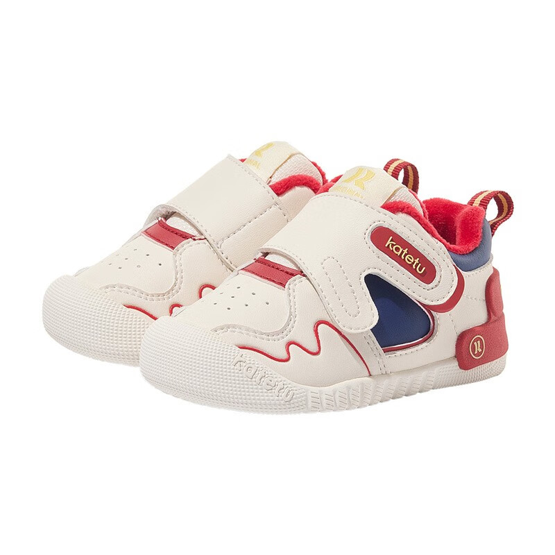 卡特兔学步鞋宝宝机能鞋秋冬童鞋1-3岁加绒女童男童软底防滑二棉鞋子 守护红蓝-加绒 27 内长16.5cm 脚长15.6-16.2