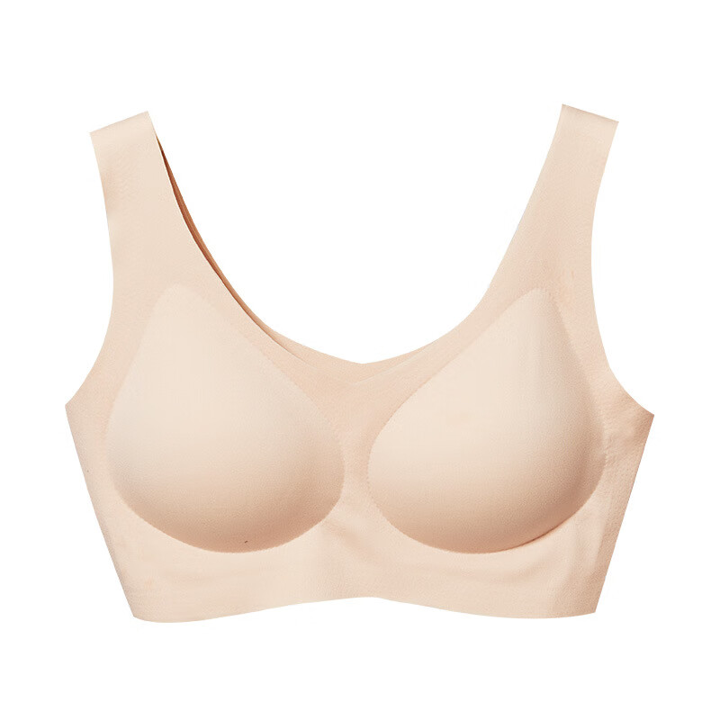 女无钢圈乳胶文胸u舒适bras背心胸罩 黑色 均码 (abc通杯建议90-130斤