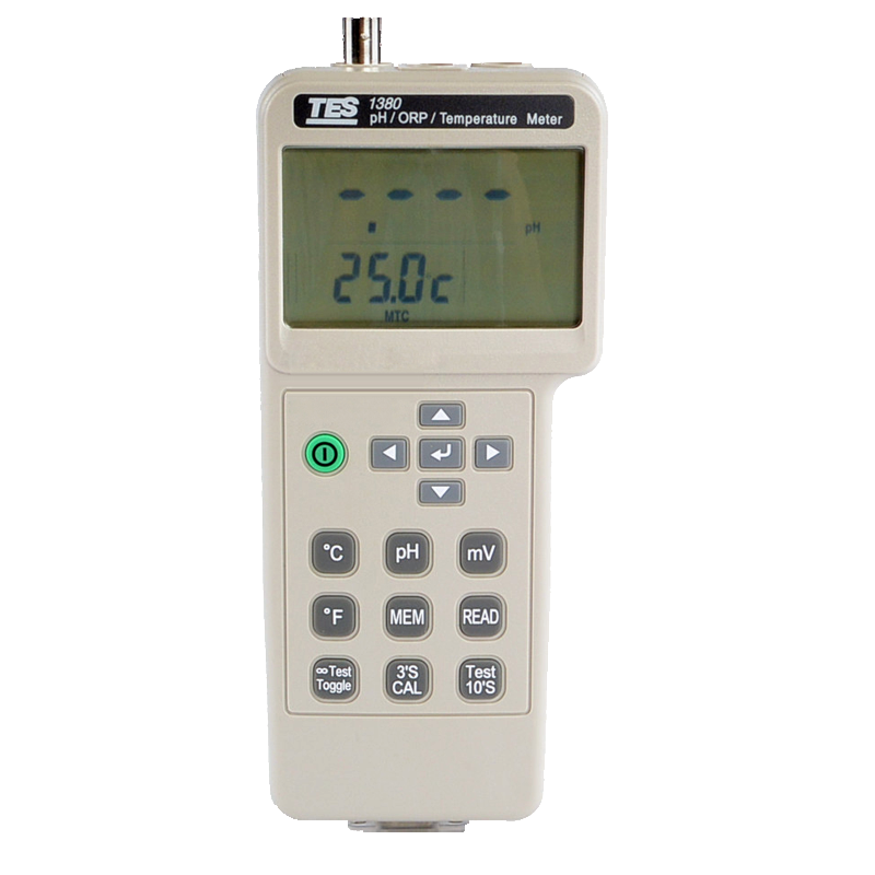 泰仕臺灣泰仕TES-1380高精度酸堿度計ph測試儀USB連接電腦