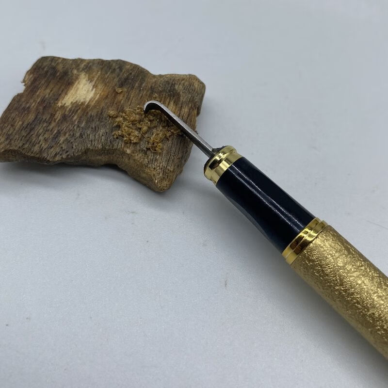 沉香勾刀勾丝勾香道刀农便携刀香道加工工具精钢打磨锋利工刀 钢1笔勾