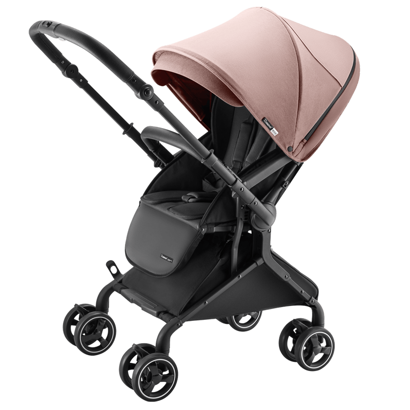 愛貝麗嬰兒推車輕便雙向一鍵收車可坐躺高景觀四輪萬向避震新生兒嬰兒車 MAX6 瑪雅灰（推把換向）