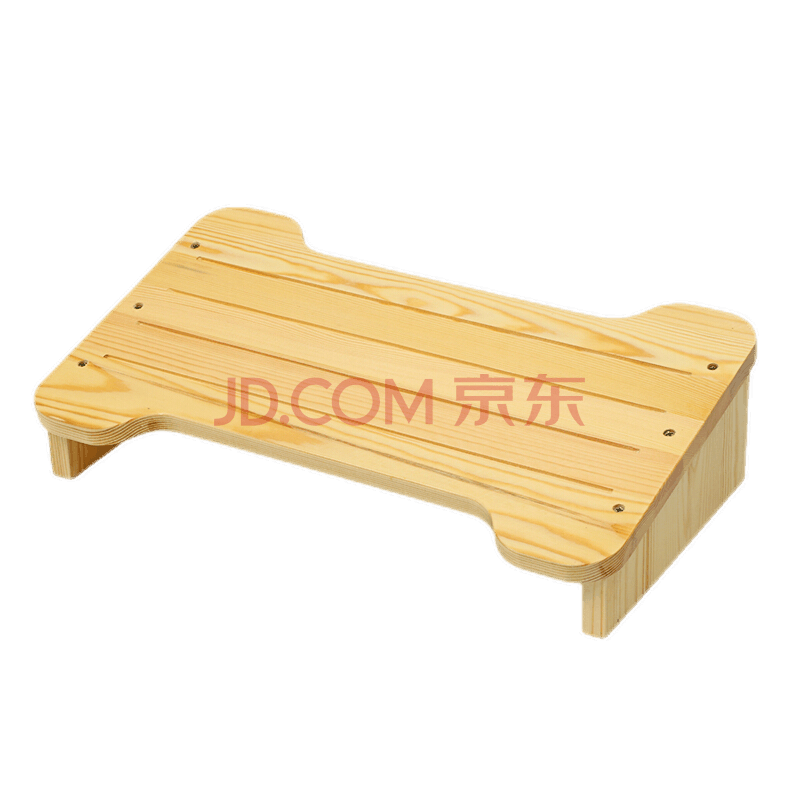DIYOOCO脚踏板放脚架搁脚架办公室垫脚凳桌下搁脚板沙发放脚木凳成人凳脚踏实木踏板矮凳 原本色大款