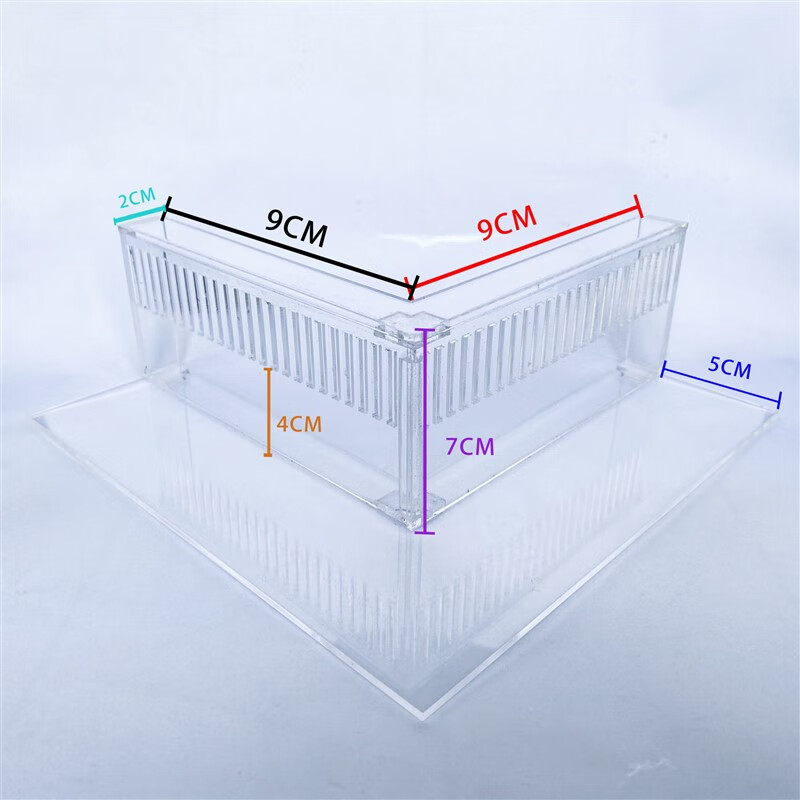 适之亚克力直角挡沙板鱼缸溢流区溢流板鱼梳改防沙挡板挡泥挡石 透明9