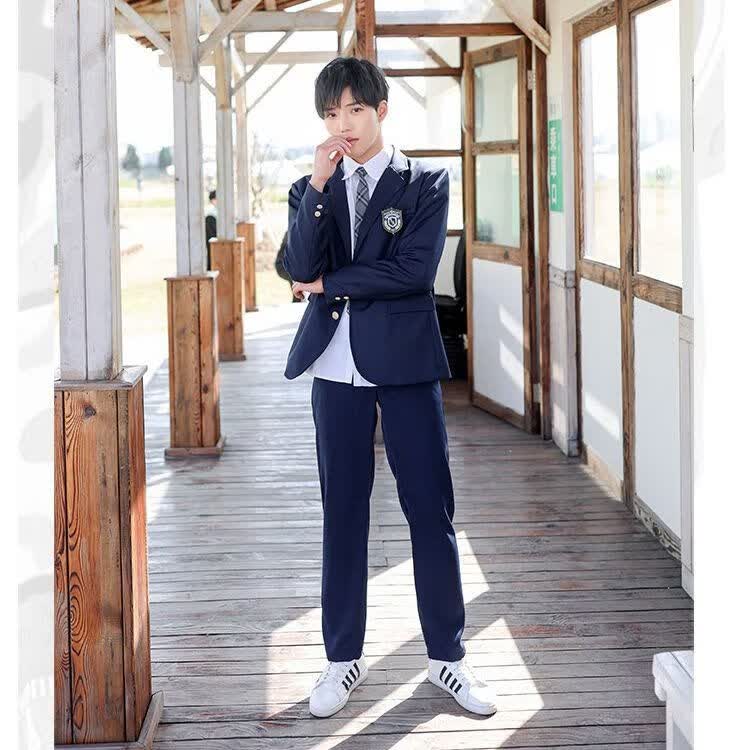 洛必达秋冬季班服初高中小学生运动会学院风校服套装男女生百褶裙长裙