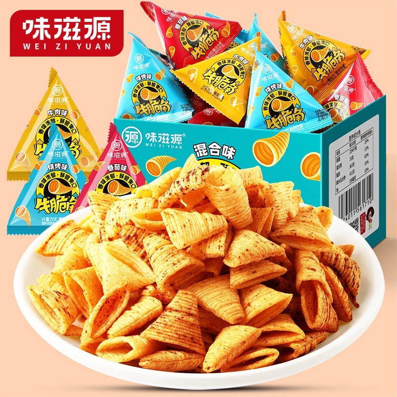 味滋源传统美味小吃 休闲零食下午茶小点心 追剧宅家饱腹代餐美食 牛脆角 混合味约48包500g 1件 京东折扣/优惠券