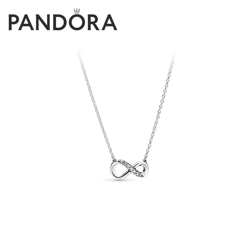 Pandora潘多拉送女友礼物闪亮永恒符号颈链398821C01