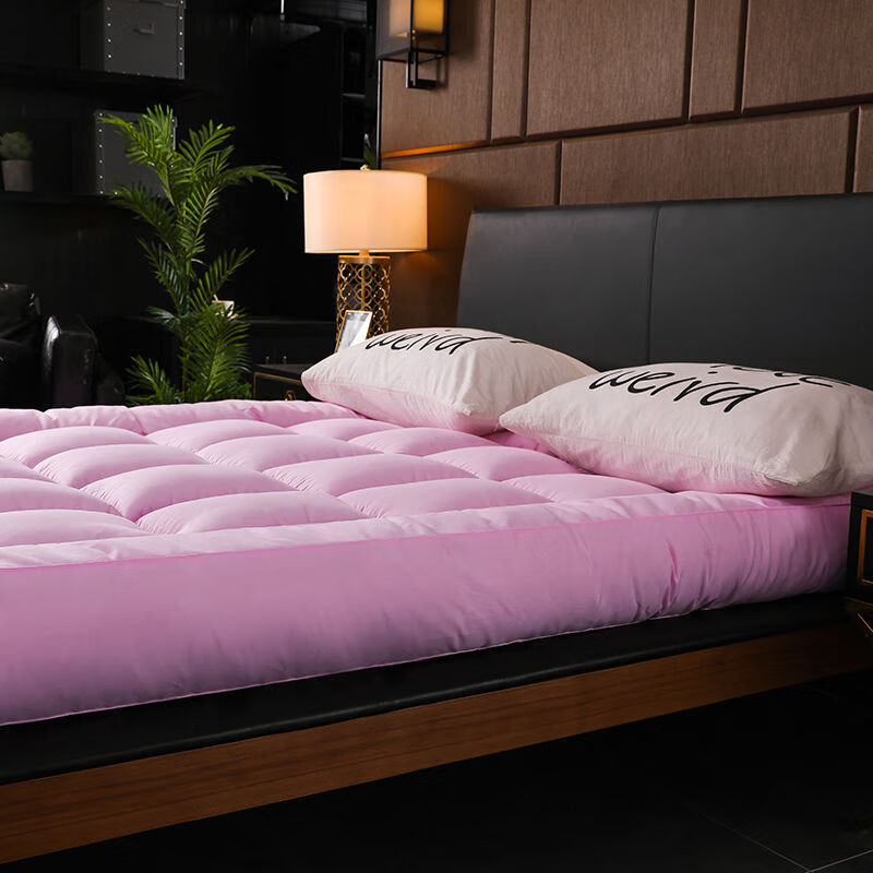 加厚10cm床垫可折叠1.5m双人1.8米榻榻米0.9米单人学生宿舍床褥子 加厚粉色 135*200cm床