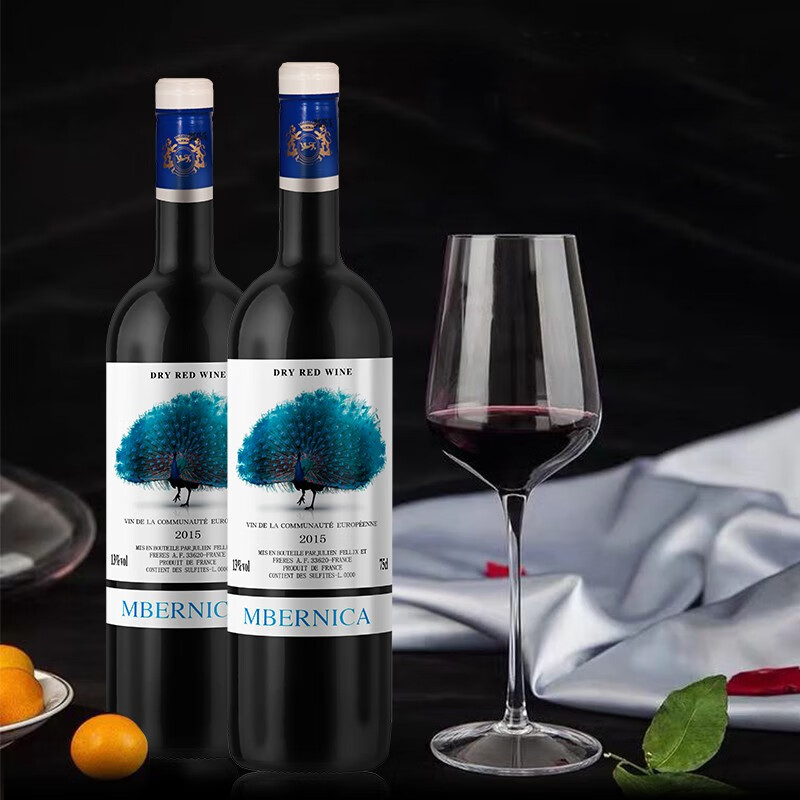 法国原瓶进口 玛贝尼卡 赤霞珠干红葡萄酒750ml 2支装/750ml*2瓶 箱