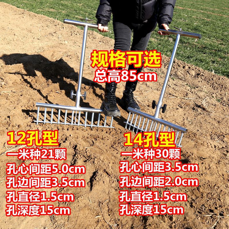 婕茵桐种葱神器栽葱移栽机洋葱插大葱栽苗器打孔器打洞农用小型种菜