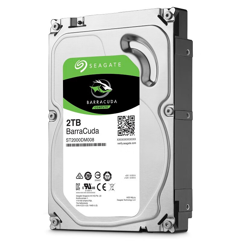 希捷（SEAGATE）台式机机械硬盘 酷鱼 1T/2T/4T/6T/8TB 3.5英寸 SATA接口 2TB高速【ST2000DM008】