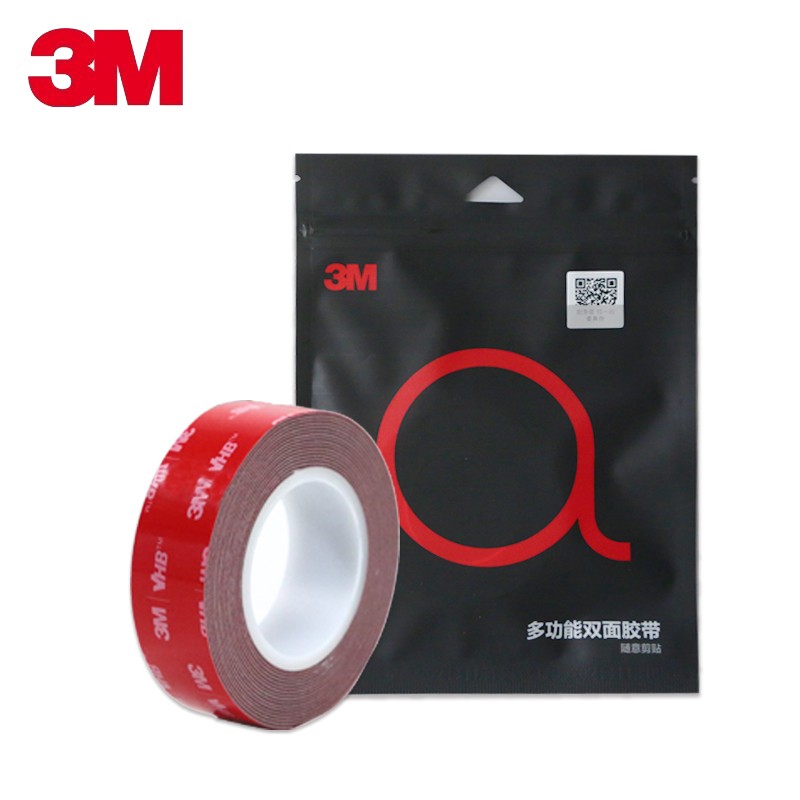 3M 透明双面胶 强力高粘防水无痕耐用 通用型 10mm*3m 1卷