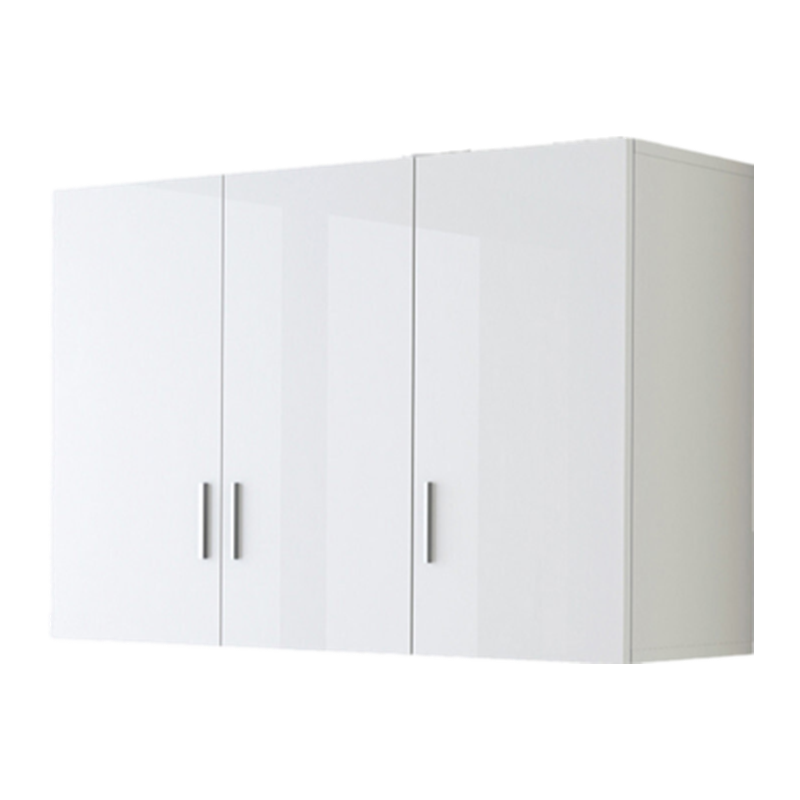 厨房吊柜壁柜厨房吊柜墙壁柜挂墙式阳台墙柜子卧室墙上壁挂柜储物柜衣柜免打孔 两门白色长80高60深40cm 其他颜色留言备注