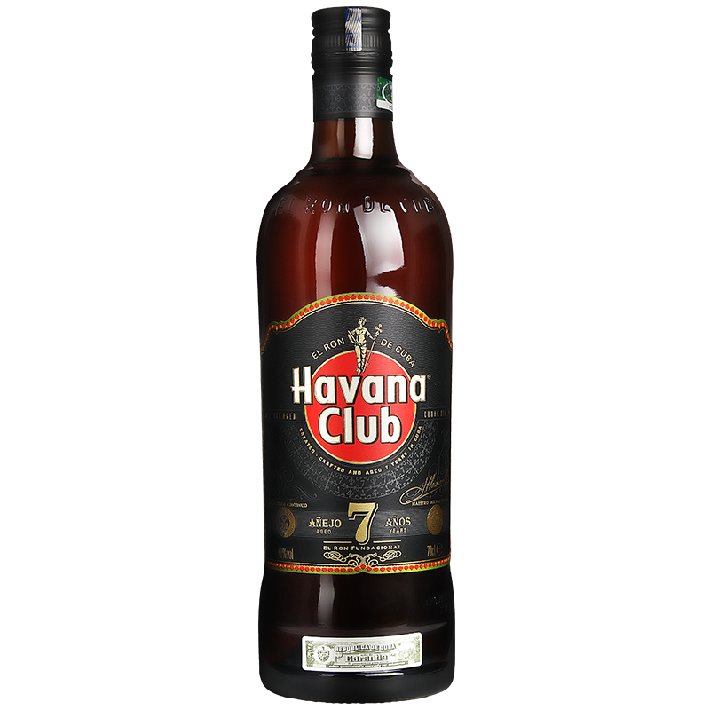 哈瓦纳（Havana）洋酒 古巴 哈瓦纳俱乐部 7年 陈酿 朗姆酒 莫吉托基酒 700ml