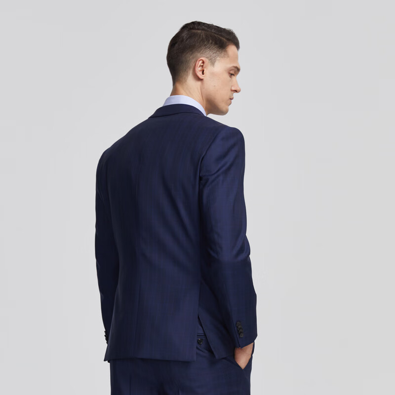 MAYOR男装进口面料纯羊毛进口面料商务正装西服外套 深蓝色 170A (170/92A)