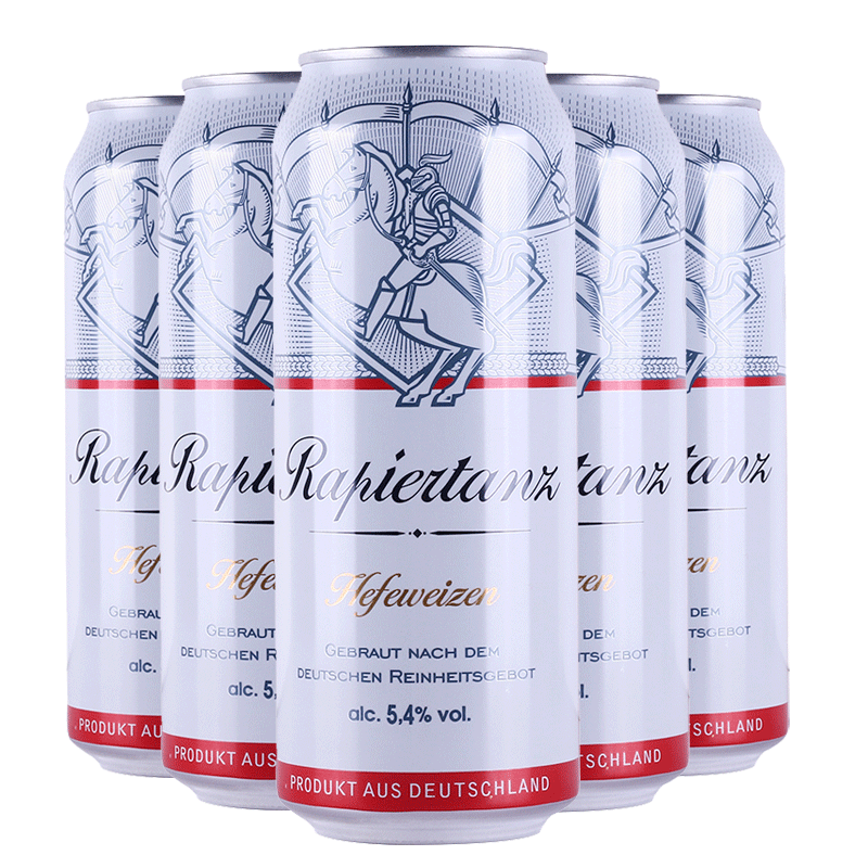 塔克骑士(RitterTak)德国原装原瓶进口小麦白啤500ml装 塔克骑士白啤 500mL 24罐