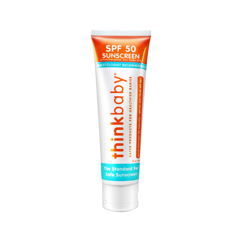  新乐宝贝（Thinkbaby）美国进口儿童防晒霜防晒乳SPF50 物理防晒 温和易清洗 89ml 大包装高性价比