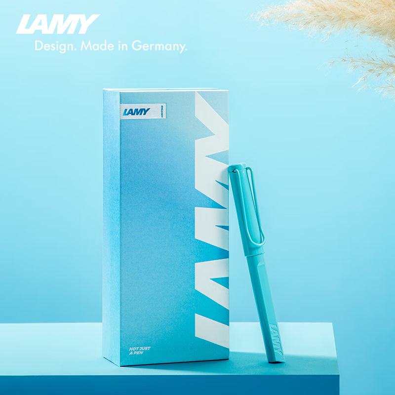 凌美（LAMY）鋼筆禮盒 狩獵系列德國小鎮(zhèn)系列墨水筆套裝 德國官方 大學生文具書寫簽字筆情侶禮物節(jié)日禮品 拉姆紹藍套裝（鋼筆0.5mm+寶珠筆0.7mm）