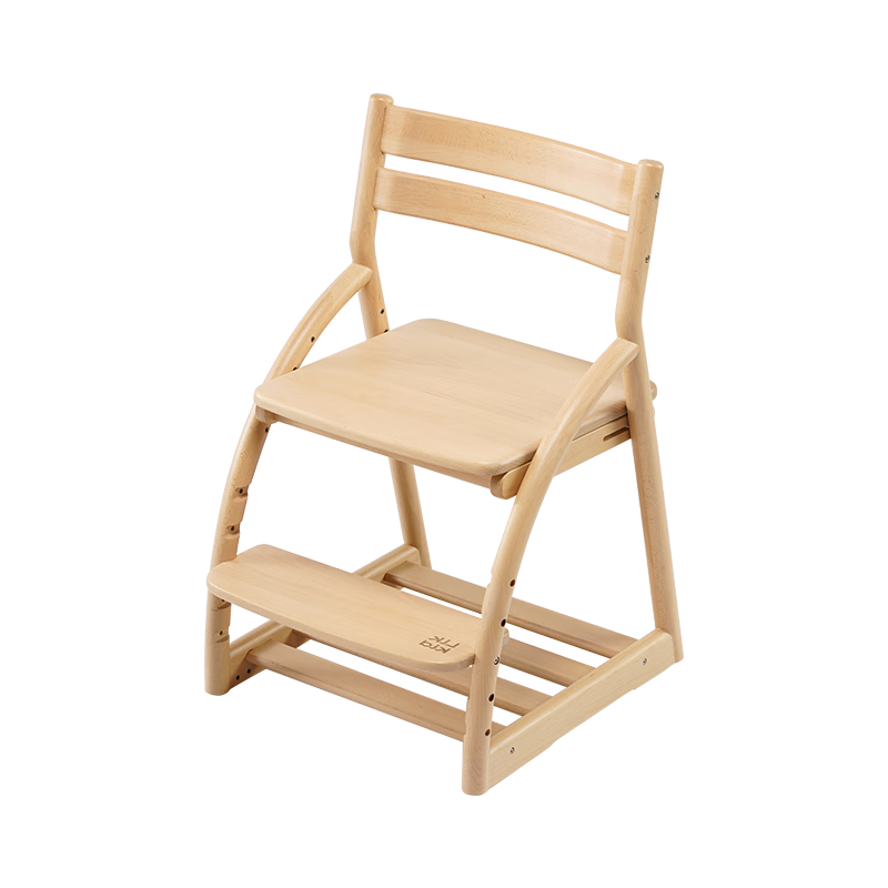 LIKKIDLikKid儿童实木学习椅家用可升降调节高度实木座椅小孩学生写字椅 软垫款-软糯黄